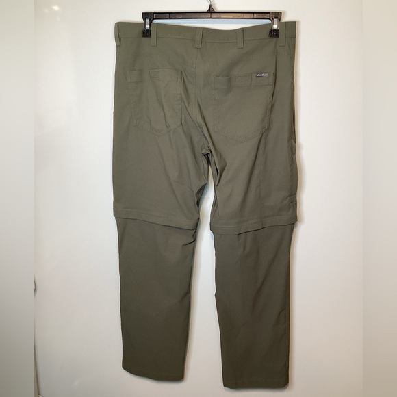 Eddie Bauer Men's Green Convertible Cargo Quick Dry Pants - Picture 2 of 6